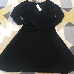 NY COLLECTION NWT Stretch Faux Wrap Midi Dress